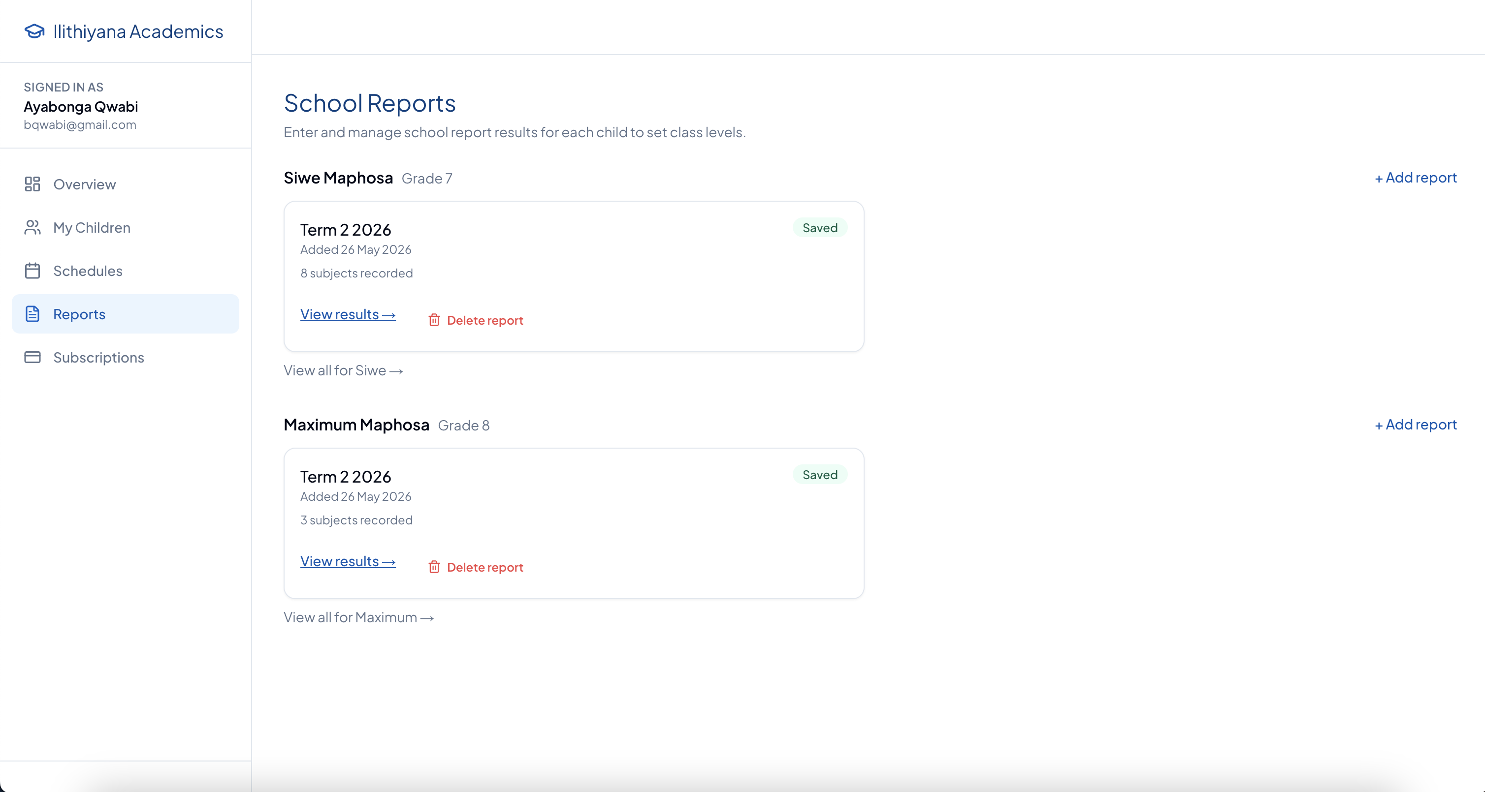 School reports — OCR pipeline